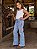 Calça Texas Farm Infantil Bordada Flare Barra Larga Clara - Imagem 2