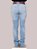 Calça Jeans Feminina Texas Farm Barra Larga Azul Claro Agro - Imagem 3