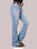 Calça Jeans Feminina Texas Farm Barra Larga Azul Claro Agro - Imagem 2