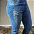 Calça Feminina Flare Jeans Bordada Pena American Country - Imagem 5