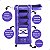 Carrinho Auxiliar Dompel Vegas Roxo - Imagem 2