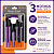Kit Macrilan Com 5 Pincéis Roxo Ref.kp3-1 - Imagem 4