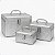 Kit com 3 Maletas de Maquiagem Cisne Prata Csn-a133 - Imagem 1