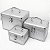 Kit com 3 Maletas de Maquiagem Cisne Prata Csn-a133 - Imagem 6