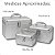 Kit com 3 Maletas de Maquiagem Cisne Prata Csn-a133 - Imagem 12