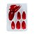 Unhas Postiças Macrilan Vermelho Escuro Stiletto Up501 C/24 - Imagem 3