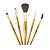 Kit Pincel Para Maquiagem Meily's Dourado Mkp-500 - Imagem 3