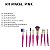 Kit Pincel Para Maquiagem Meily's Pink C/8 Mkp-146 - Imagem 2