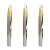 Kit Pinças Silver Gold Enox Belliz Ponta Reta Ref. 1700 C/3 - Imagem 1