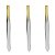 Kit Pinças Belliz Enox Ponta Dourada Reta Cod.700 C/3 - Imagem 1