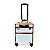 Maleta Carrinho Rubys 3 Andares e 4 Rodinhas Branca e Salmao Fs-w1206 Mc-1 - Imagem 4