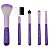 Kit Pincéis Para Maquiagem Macrilan Roxo Kp5-18 - Imagem 1