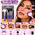 Kit Macrilan: 5 Pincéis Para Maquiagem Roxo Kp5-18 - Imagem 6