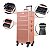 Maleta Carrinho Creative Makeup 4 Andares e 4 Rodinhas Rose Gold Bo-tr007t - Imagem 1