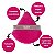 Esponja Puff Para Pó Ruby Kisses Triangular Rosa e Cinza - Imagem 2