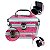 Maleta de Maquiagem Cisne Linha Shine Pink Glitter e Prata Csn-5122B - Imagem 1