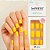 Unhas Autocolantes Kiss New York Quadrado Curto Caution Imc02b - Imagem 4