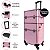 Maleta Carrinho 2 em 1 Klass Vough 2 Andares 4 Rodinhas Rosa com Brilho DB-913R - Imagem 2
