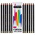 Kit Mitsubishi Rainbow: 12 Lápis Dermatográfico Preto 7610-24 - Imagem 1