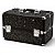 Maleta de Maquiagem Cisne Linha Shine Preto Glitter e Preto com 2 Bandeja Csn 5142B - Imagem 1