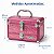 Maleta de Maquiagem Cisne Linha Shine Pink Glitter e Rosa com 1 Bandeja e Gaveta Csn-5141b - Imagem 3