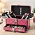 Maleta de Maquiagem Cisne Linha Shine Pink Glitter e Rosa com 1 Bandeja e Gaveta Csn-5141b - Imagem 4