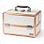 Maleta de Maquiagem Cisne Linha Shine Branco Glitter e Rose com 2 Bandeja Csn 5142B - Imagem 1