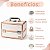 Maleta de Maquiagem Cisne Linha Shine Branco Glitter e Rose com 2 Bandeja Csn 5142B - Imagem 2