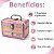 Maleta de Maquiagem Cisne Linha Shine Salmão Glitter e Rosa com 1 Bandeja e Gaveta Csn-5141b - Imagem 2