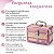 Maleta de Maquiagem Cisne Linha Shine Salmão Glitter e Rosa com 1 Bandeja e Gaveta Csn-5141b - Imagem 9