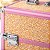 Maleta de Maquiagem Cisne Linha Shine Salmão Glitter e Rosa com 3 Bandeja com divisoria Csn-5192B - Imagem 5