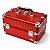 Maleta de Maquiagem Ruby´s Vermelha e Prata com 2 Bandejas Fs-1160ff - Imagem 4