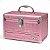 Maleta de Maquiagem Cisne Rosa e Prata com 1 Bandeja e Gaveta Csn-a140 - Imagem 1