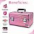 Maleta de Maquiagem Ruby´s Rosa e Prata com 2 Bandejas Csn-a160 - Imagem 2