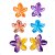 Kit Piranha Para Cabelo Flores: 2 Piranhas Grandes e 4 Pequenas Cores Variadas Df415-Pr3911 - Imagem 1