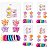 Kit Acessórios Para Cabelo Infantil: 2 Presilhas, 4 Piranhas e 10 Elásticos Df418-pr4904-1 - Imagem 1