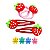 Kit Acessórios Para Cabelo Infantil Frutas: 1 Elástico, 2 Tic Tac e 4 Piranhas Df418-pr5210-3 - Imagem 12