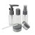 Kit Frascos para Viagem Jacki Design 7 Peças Cinza Akm20903 - Imagem 3