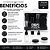 Kit Frascos para Viagem Jacki Design 7 Peças Preto Akm20903 - Imagem 2