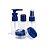 Kit Frascos para Viagem Jacki Design 7 Peças Azul Marinho Akm20903 - Imagem 3