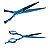 Tesoura Profissional Mega Kasho Blue Titanium Fio Navalha 5 K5360-5 - Imagem 5