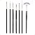 Kit Pincéis para Unhas Macrilan Black 7un B706 - Imagem 1