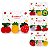 Kit Piranha Para Cabelo Frutas Modelos Variados 2cm x 2,5cm Com 3 Unidades Df408 - Imagem 1