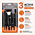 Kit Macrilan: 5 Pincéis Para Maquiagem Preto Ref.kp3-1 - Imagem 4