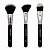 Kit Pincéis Macrilan Ultra Essencial: Base, Pó e Blush - Imagem 1