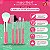Kit Com 5 Pincéis Para Maquiagem Macrilan Princess Kp9-6 - Imagem 2