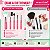 Kit Com 5 Pincéis Para Maquiagem Macrilan Princess Kp9-6 - Imagem 3