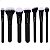 Kit de Pincéis Macrilan Noir Collection: N01, N02, N03, N04, N05, N06 e N13 - Imagem 1