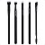 Kit de Pincéis Macrilan Noir Collection: N07, N09, N10, N11 e N12 - Imagem 1