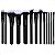 Kit de Pincéis Macrilan Noir Collection: N01, N02, N03, N04, N05, N06, N07, N08, N09, N10, N1, N12 e N13 - Imagem 1
